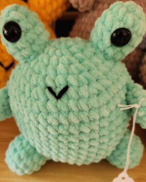 Large Crochet Frog