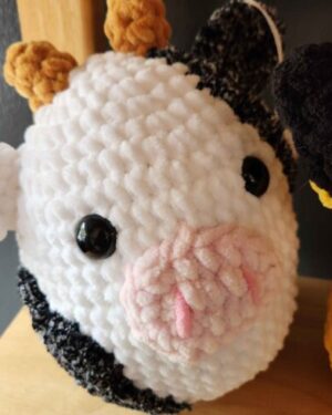 Black White Cow Plushie