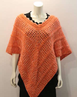 Sparkly Salmon Pink Poncho